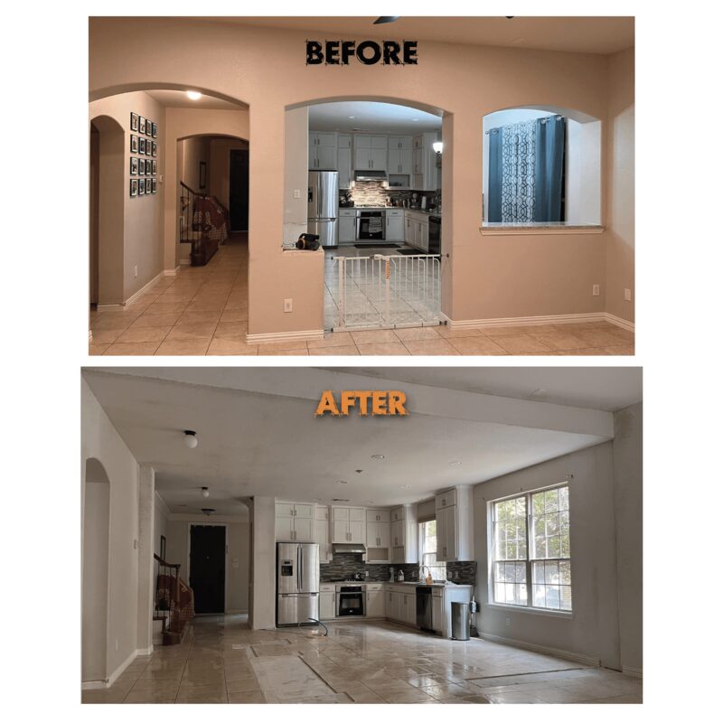 Before After Wall Removal